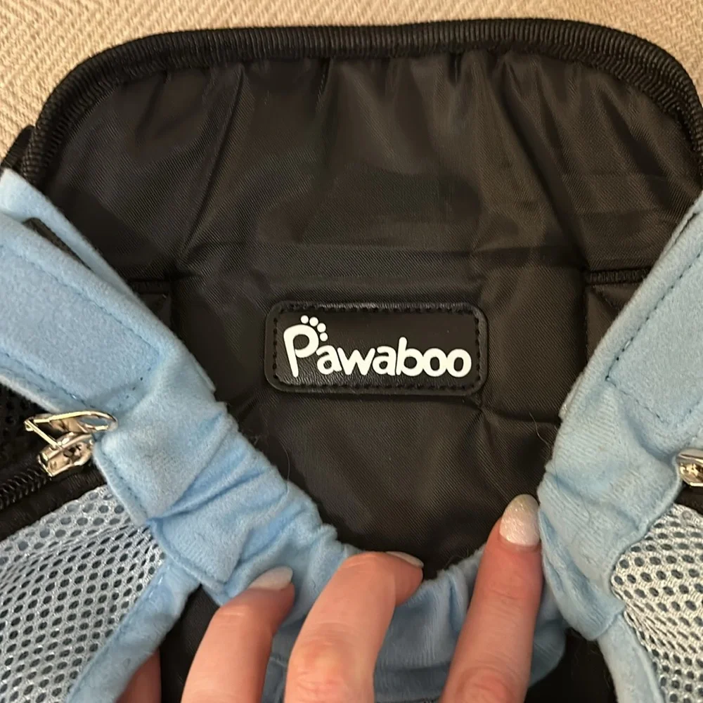 Pawaboo Pet Carrier Backpack - Black and Blue
